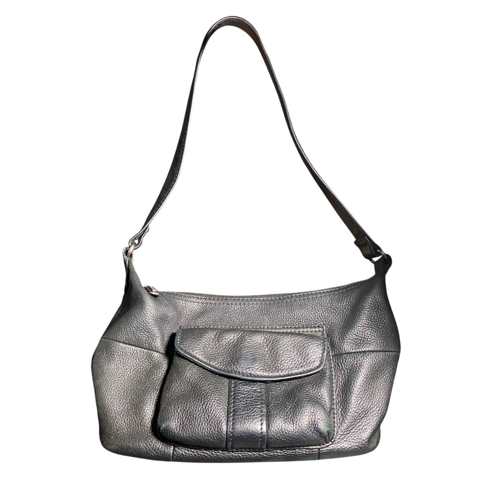 Classic Fossil Black Leather Shoulder Bag